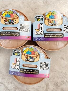 VIRAL Crazy Fun Rainbow Mystery Dumplings Squishy Fidget Toys Lot Of 3